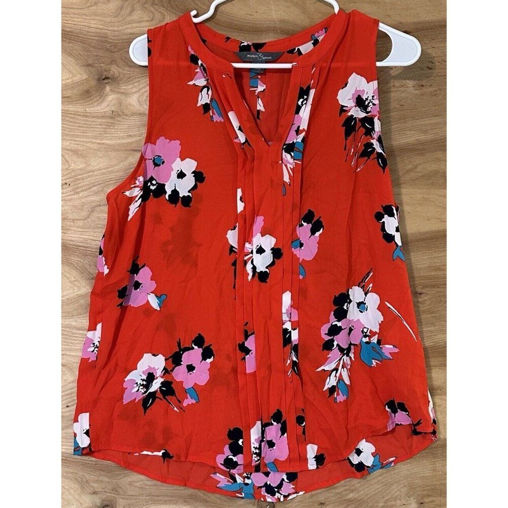 Market & Spruce Stitch Fix Tank Top Sleeveless Women Large Shell Blouse Floral